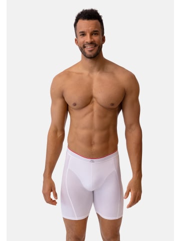 DANISH ENDURANCE Boxershorts Bamboo Extra Long Trunks in black_red_grey_white