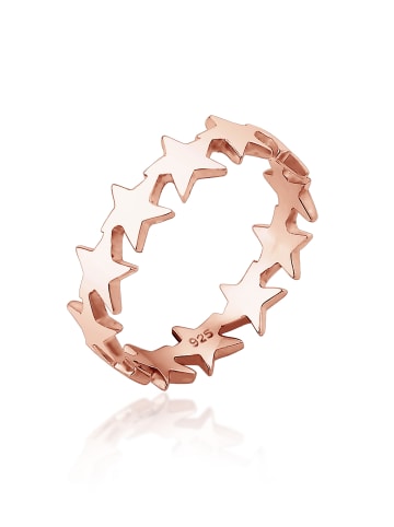 Elli Ring 925 Sterling Silber Sterne, Stern, Astro in Rosegold