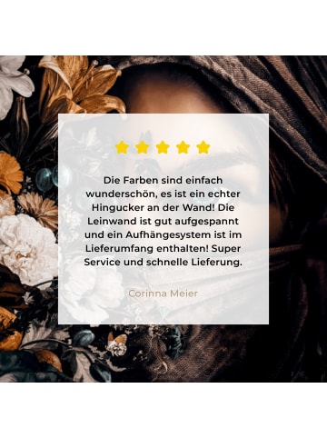 MuchoWow Leinwand bilder Blumenporträt (BxH)