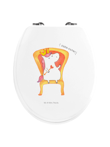 Mr. & Mrs. Panda Toilettendeckel Einhorn Prinzessin ohne Spruch in Weiß