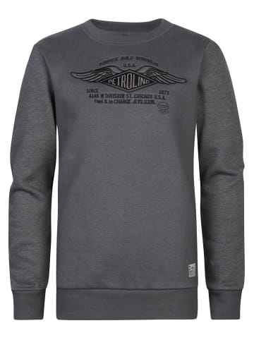 Petrol Industries Sweater mit Aufdruck Downers Grove in Grau