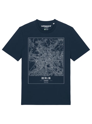 wat? Apparel T-Shirt City maps Berlin Landkarte in Dunkelblau