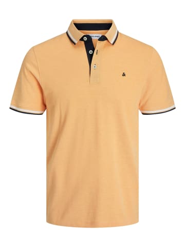 Jack & Jones Polo Shirt JJEPAULOS Sommer Hemd Kragen Pique Cotton in Orange