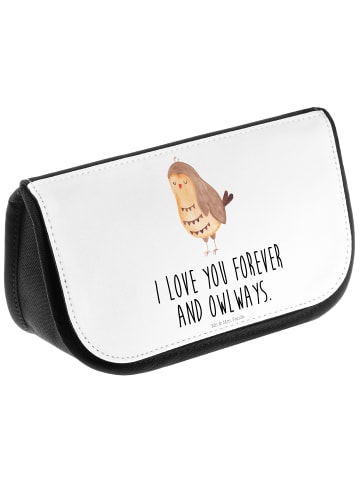 Mr. & Mrs. Panda ReiseneZeichenssaires Eule Zufrieden mit Spruch in Weiß