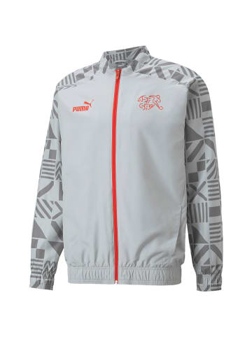 Puma Trainingsjacke SFV Schweiz WM 2022 in grau / rot