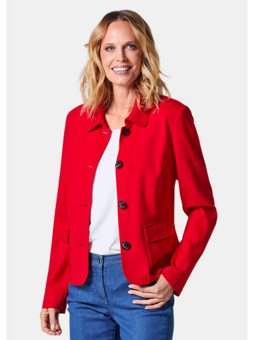 GOLDNER Jerseyjacke Leichte Jacke mit Stehkragen in rot in rot