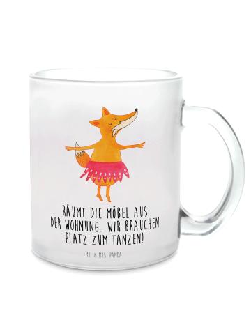 Mr. & Mrs. Panda Teetasse Fuchs Ballerina mit Spruch in Transparent