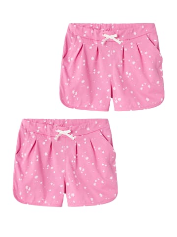 name it Shorts 2er-Set Plissierte Baumwolle Kinder Pants in Rosa-2