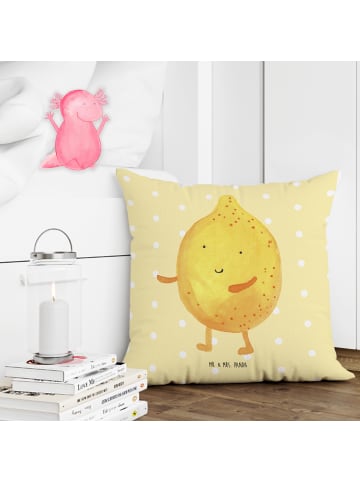 Mr. & Mrs. Panda Dekokissen Sofa Beste Freunde Zitrone ohne Spruch in Gelb Pastell