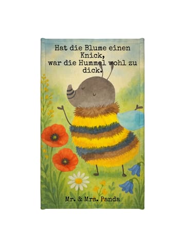Mr. & Mrs. Panda Gästehandtuch Hummel flauschig Design mit Spruch in Weiß