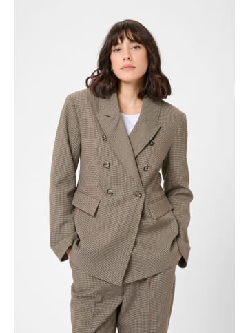 Kaffe Blazer KAelyah Tight fit in Beige / Black Petit Houndstoot