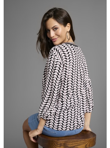 Laura Scott Druckbluse in schwarz-weiß-rosa