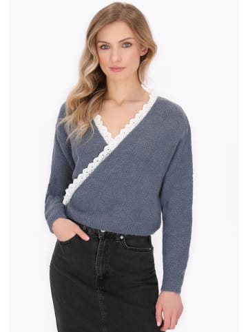 DreiMaster Vintage Women Cardigan in grey blue