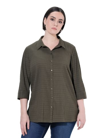 Ulla Popken Hemdbluse in olivgrau