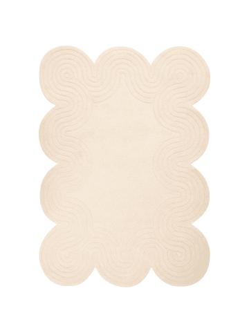 Beliani Kurzflor MALVAN in Beige - (W) 160 x (L) 230 cm