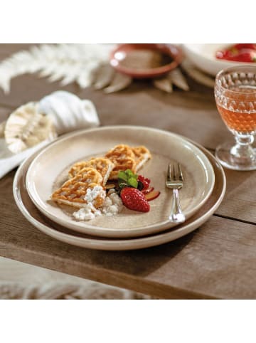like. by Villeroy & Boch 6er Set Frühstücksteller Perlemor Sand in Beige ø 23,8 cm in beige