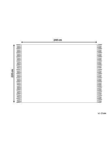 Beliani Tagesdecke TOUTLI in Beige - (W) 220 x (H) 1.25 x (L) 240 cm