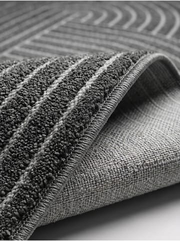 KADIMA DESIGN Teppich Outdoor Geometrisch pflegeleicht Balkon Terrasse Outdoor in Anthrazit