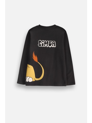 Coccodrillo Langärmliges Baumwollshirt in schwarz