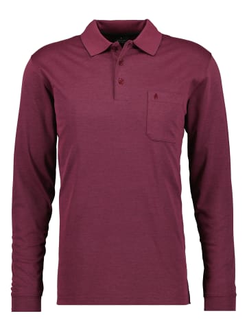 Ragman Poloshirt Langarm in Terra rot