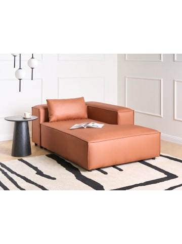 Beliani Sofaelement BRANDE in Braun - (W) 121 x (H) 70 x (L) 184 cm linksseitig