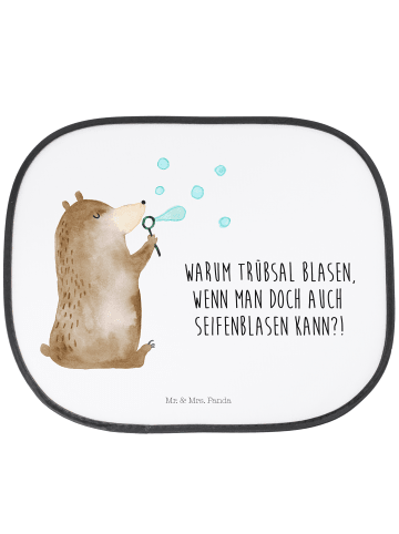 Mr. & Mrs. Panda Sonnenschutz Auto Bär Seifenblasen mit Spruch in Weiß