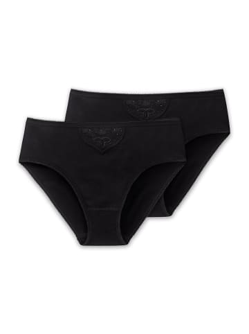 Schiesser Tai-Slip Cotton Essentials in Schwarz