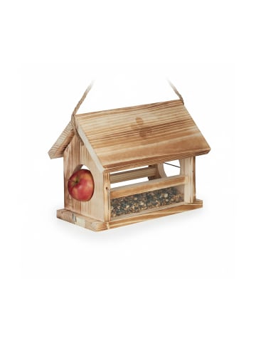 relaxdays Vogelfutterhaus in Natur - (B)31 x (H)24 x (T)20 cm