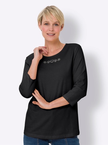 Sieh an! 3/4-Arm-Shirt in schwarz