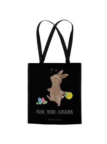 Mr. & Mrs. Panda Schultasche Hasen Eier suchen mit Spruch in Schwarz