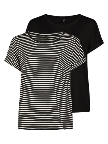 ONLY T-Shirt MOSTER 2er Pack in Schwarz