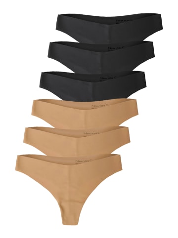 Nina von C. 6er Pack String in schwarz-caramel