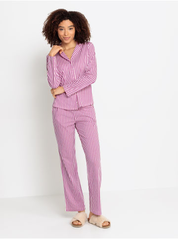 VIVANCE DREAMS Pyjama in lila hellrosa gestreift