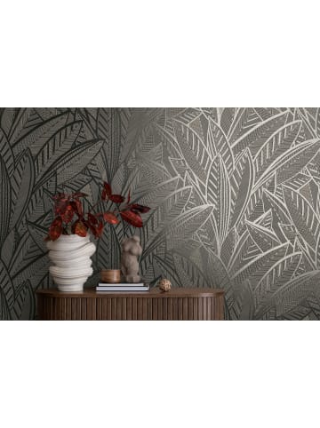 A.S. Création Tapete Jungle Stripes in Schwarzgrau