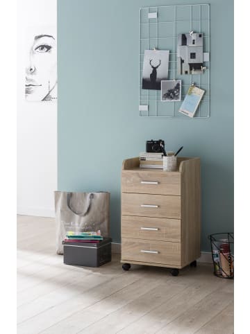 KADIMA DESIGN Rollcontainer WL5.749 40x70,5x33cm , Schreibtisch-Container in Sonoma