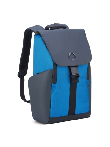 Delsey Securflap Rucksack RFID 45 cm Laptopfach in marineblau