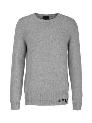 19v69 Italia Rundhalspullover Wj8144 in grau