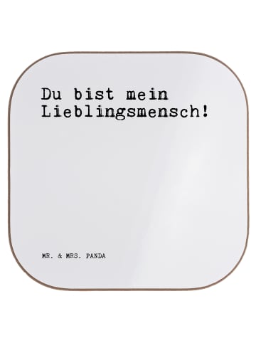 Mr. & Mrs. Panda Untersetzer für Gläser Du bist mein Lieblingsme... in Weiß