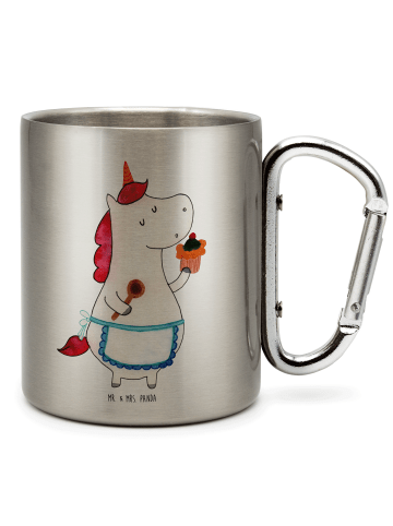 Mr. & Mrs. Panda Thermobecher Einhorn Küche ohne Spruch in Silber