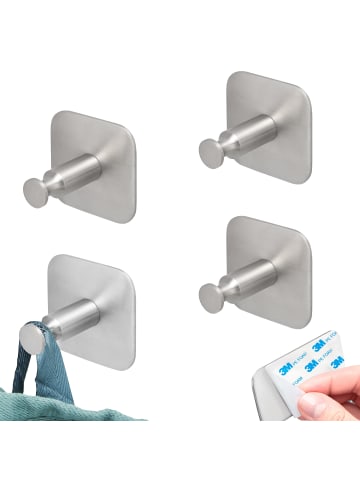bremermann Handtuchhaken 4er Set ca. 4,5 x 4,5 x 4 cm (B/H/T)