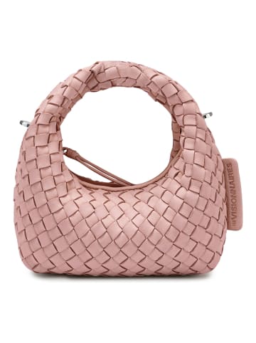 Les Visionnaires Greta Micro weave Handtasche Leder 20 cm in rose quartz