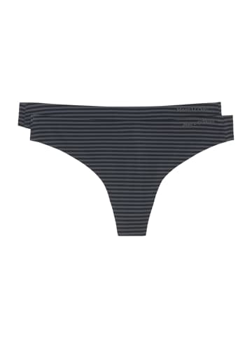 Marc O'Polo String Second Skin in anthracite stripe