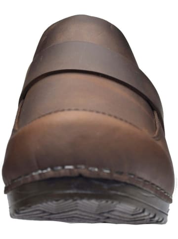 Sanita Comfortwear Clog "Original-Knaus Open" in Braun