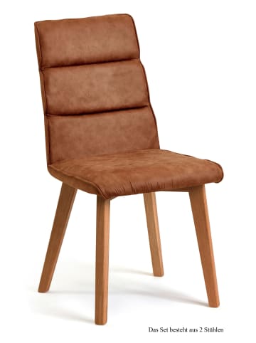 58 aufm Kessel ESSZIMMERSTUHL (2er-Set) Darell 47x92x60 Eiche geölt/Cognac