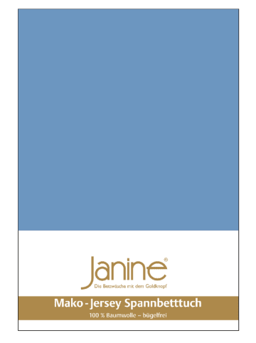 Janine Spannbetttuch Mako Feinjersey in blau