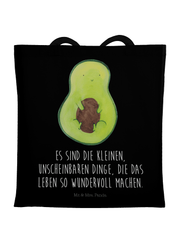 Mr. & Mrs. Panda Tragetasche Avocado Kern mit Spruch in Schwarz