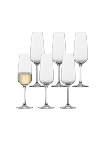 Schott Zwiesel 6er Set Sektgläser mit Moussierpunkt Taste 283 ml in transparent