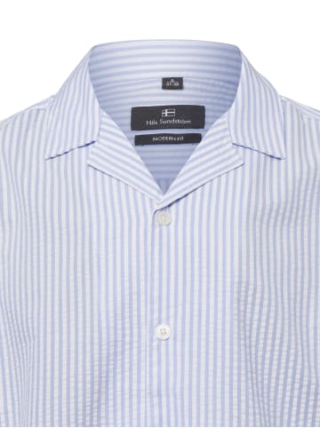 Nils Sundström Freizeithemd in hellblau weiß
