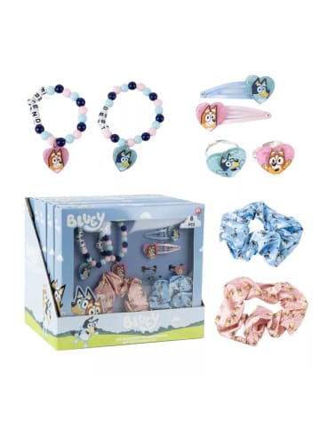 Bluey Bluey 8-teiliges Schönheitspflegeset (Ring + Haarspange + Haargummi +