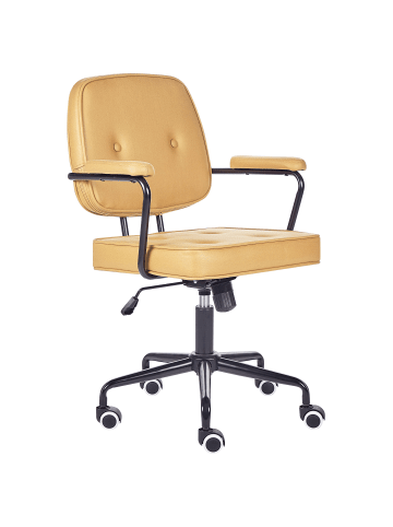 Beliani Bürostuhl PAWNEE in Gelb/Schwarz - (W) 62 x (H) 88 x (L) 43 cm